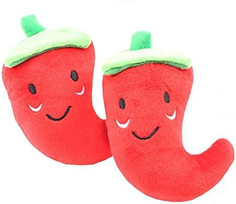 Pet Squeaky Toys Vegetables & Fruits Plush Dog or Cat Chew Toys for Puppies Small Dogs
