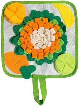Rabbit Foraging Mat Snuffle Mat for Small Animals Rabbit Toy 11.81"x11.81" Rabbits Snuffle Mat Pets Interactive Feeding Matt Treat Dispenser for Bunny Guinea Pigs Ferrets Chinchillas (#A)