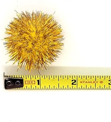 Tuff Kitty Puff 1.5 Inch Standard Sparkle Ball Cat Toy - 12pk Multi-Color