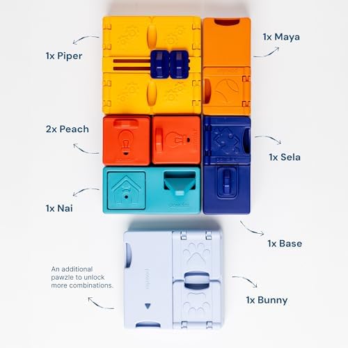 Genius Set Pawzler - Modular Dog Puzzle | Pawzler Interactive Dog Treat Puzzles for Canine Enrichment
