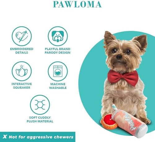 Haute Diggity Dog Pawloma Plush Dog Toy, Cocktail Parody Stuffed Chew Toys
