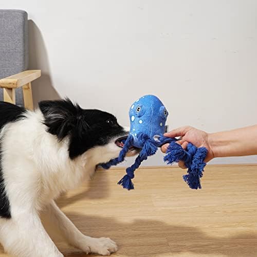 Sedioso Dog Toys, Dog Plush Toy for Large Breed, Large Plush Dogs Stuffed Animal, Puppy Chew Toys for Puppy, Small, Middle, Big Dogs (Octopus)