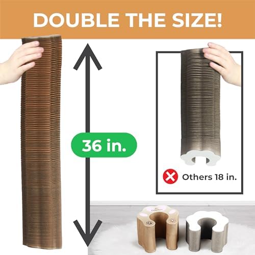 2-Pack Accordion Cat Toy Scratcher – Cat Toys for Indoor Cats – Expandable Cat Cardboard Scratcher, Magnetic Reversible Interactive Cat Toy | LittleMitts