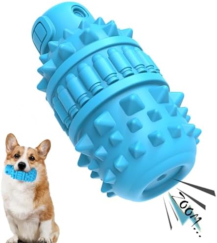 PIFFZEDO Natural Rubber Squeaky Dog Chew Toy for Medium Aggressive Chewers