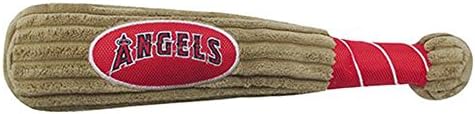 MLB LA Lakers Baseball Bat Toy for DOGS & CATS. Soft Corduroy Plush Dog Toy with Inner SQUEAKER, MLB Chew Toys for Dogs or Cats. Durable Fun Interactive Dog Toy with Team Names and Logo
