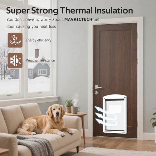 Dog Door for Exterior Door with Steel Frame and Telescoping Tunnel