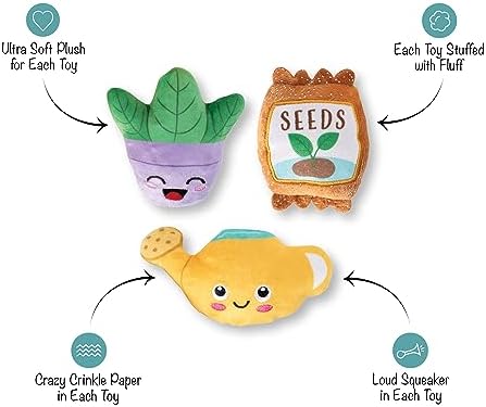 Fringe Studio Plush Dog Toy Set, Just Add Water, Small 3 Piece Set, Pet Shop Collection (662057)