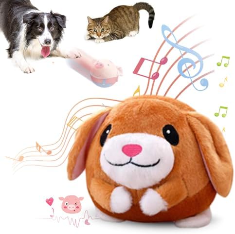 Active Moving Dog Toys, Interactive Bouncing Dog Balls Jumping Music Modes