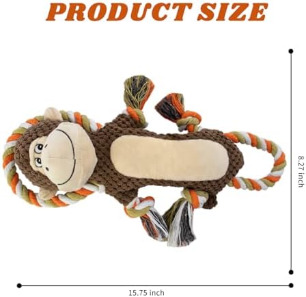 Squeaky Monkey Dog Toy for Large Dogs