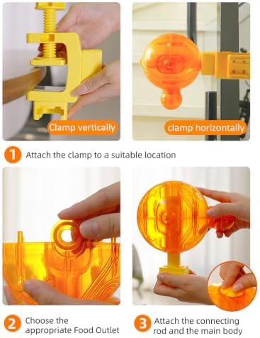 Dog Treat Dispenser, Interactive Feeder Toy, with Adjustable Clamp