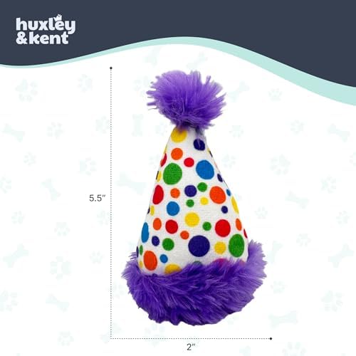 Huxley & Kent Tiny Tuff Plush Dog Toy, Polka Dot