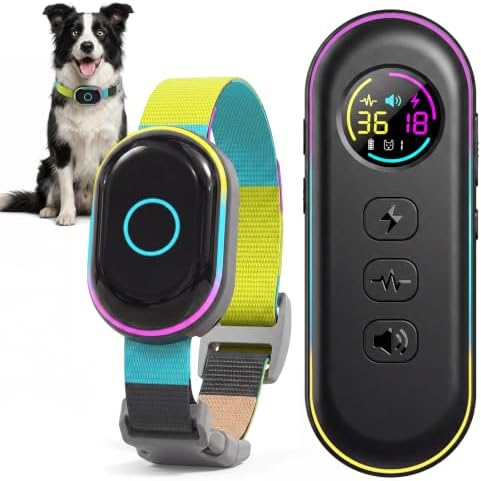 Dog Training Collar with 1300FT Remote, IPX7 Waterproof, 3 Modes