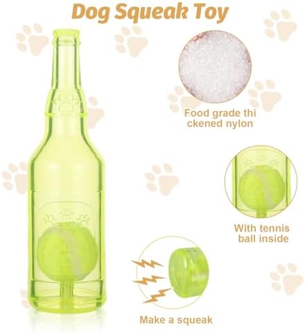 Yellow Water Bottle Dog Toy,Crunchnplay Bottle Toy for Dogs,Floating Dog Chew Toys,Squeaky Dog Toys for Aggressive Chewers,Dog Toy Water Bottle Cruncher,Interactive Dog Toys for Small Dogs Boredom