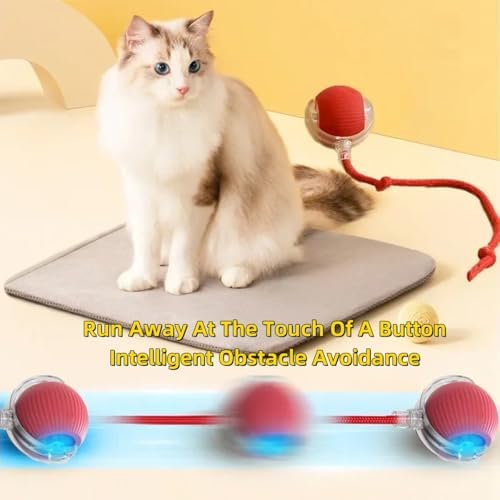 Interactive Electric Dog Ball Toy - USB Rechargeable Smart Pet Bounce Ball, Automatic Moving Toy for Dogs (Green-A)