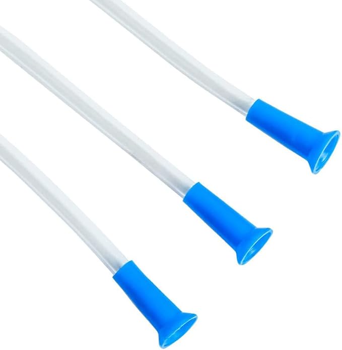 HealthAndYoga™ Replacement Enema Tubing – Super Economical, Hygienic, Medical Grade PVC - 1.5 Meter with Hose Clamp and Nozzle – Enema Supplies Compatible with most Bucket Bag Kits (3 Set)