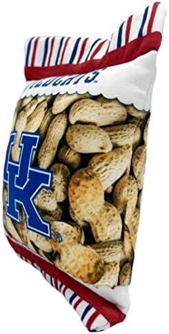 Pets First NCAA Kentucky Wildcats Crinkle FINE Plush Dog & CAT Squeak Toy - Cutest Stadium Peanuts Snack Plush Toy for Dogs & Cats with Inner Squeaker & Beautiful Baseball Team Name/Logo