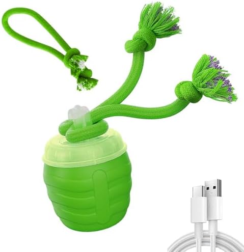 Interactive Dog Toys, 2026 Upgraded Motion Activated Squeaky Cat Balls, 360° Smart Automatic Rolling Moving for Bored Pet Cats Dogs, Interactive Dog Balls (Green)