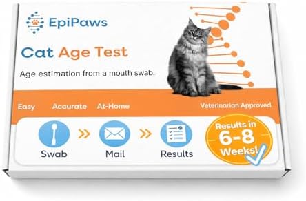 Cat Age Test - At-Home DNA Methylation Mouth Swab Test Kit for Age Estimate | At Home Mouth Swab Kit to Estimate Your Cat's Age, Birthday, Life Stage & Health Insights, Results in 4 to 6 Weeks