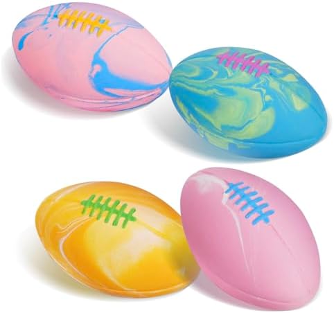SCHITEC Dog Squeaky Toy Balls, Interactive Squeak Puppy Balls for Fetch Play, Latex Rubber Pet Toy for Puppies Mini Breed Small Dogs