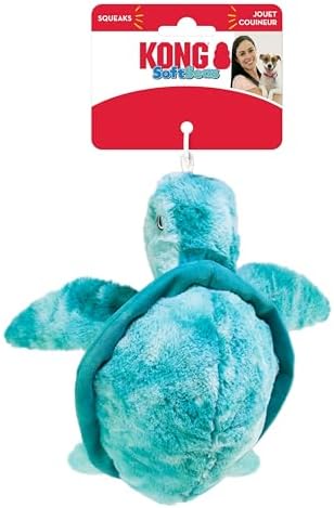 KONG SoftSeas Dog Toy – Plush Squeaky & Crinkle Toy for Dogs, Soft Thick Fabric, Ideal for Cuddling & Indoor Play (Small, Octopus)
