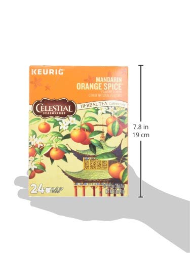Celestial Seasonings Mandarin Orange Spice Herbal Tea, K-Cup Portion Pack for Keurig K-Cup Brewers, 24-Count