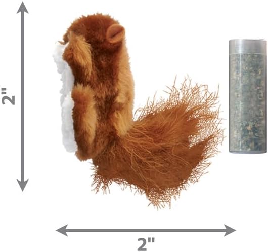 KONG Refillables Catnip Toys, Assorted 2-Pack – Plush Cat Toys with Refillable Catnip Pouch & Premium North American Catnip (Beaver and Squirrel)