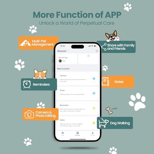 QR Code Pet ID Tag, Silent Silicone Dog ID Tag, Scan QR for Instant Location Alerts, Emergency Contacts, Modifiable Pet Online Profile and Privacy Control, 1Pack (Green)