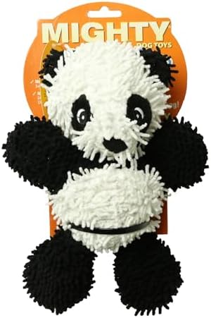 MIGHTY Tuffy Microfiber Medium Ball Panda Dog Toy