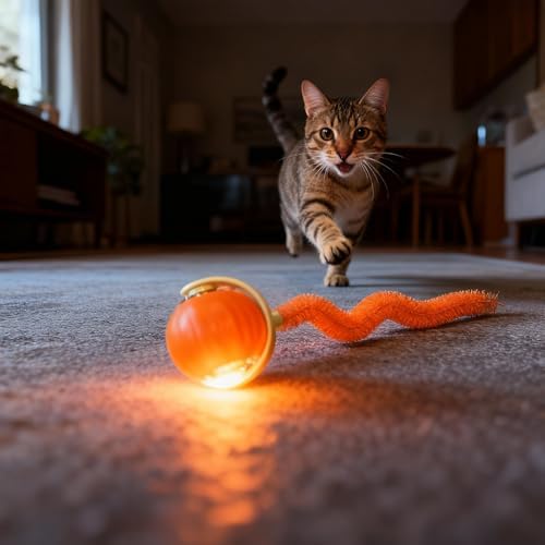 Interactive Cat Toys for Indoor Cats,Automatic Moving Kitten Toys,Cat Balls