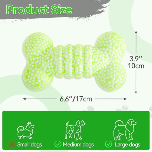 ALL FOR PAWS Dog Bone Toy, ETPU Bouncy Fetch Toys for Dog, Lightweight Dog Bone Toys for Medium & Large Dogs, High-Rebound Dog Interactive Toy for Outdoor & Indoor