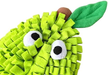 Dog Snuffle Mat Fleece Foraging Fruit Design Mats Small Animals Interactive Feeding Toy Anti Slip Slow Feeder Pet Treat Dispenser for Dogs Rabbits Guinea Pigs (Pear)