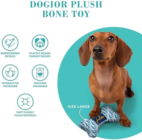Haute Diggity Dog Dogior Bone, Plush Dog Toy, Designer Parody Stuffed Toy