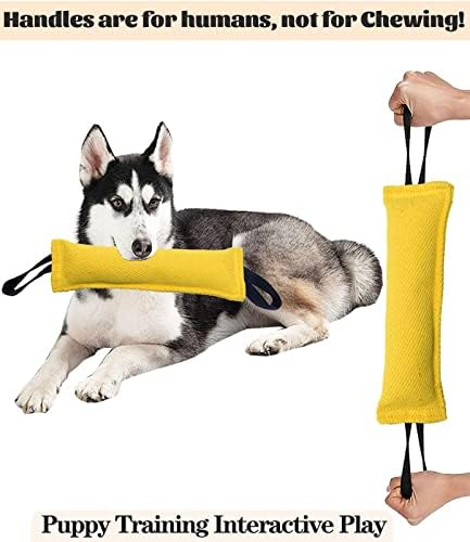 Clysoru Tug of War Dog Toy Bite with 2 Strong Handles Made of Durable Tear Resistant Strong Stitches