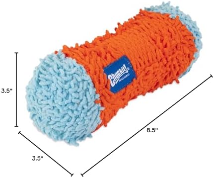 Chuckit! Indoor Fetch Tumble Bumper Dog Toy (8.5 Inch), Orange and Blue