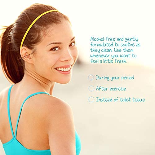Coralite Feminine Wipes for Women - Feminine Hygiene and Body Wipes For Women with Aloe Vera and Vitamin E in a Resealable Pouch, 40 Cleansing Wipes Per Pack (24 Pack)