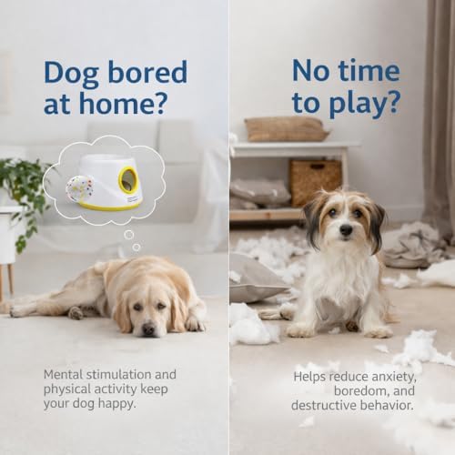 Automatic Dog Ball Launcher, Interactive Fetch Machine for Small Medium Dog