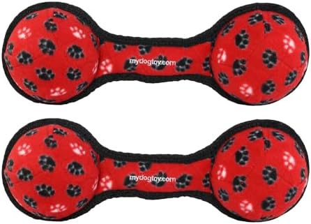 TUFFY® 2 Pack Ultimate 2 Ball Tug Ultra Durable Plush Dog Toys