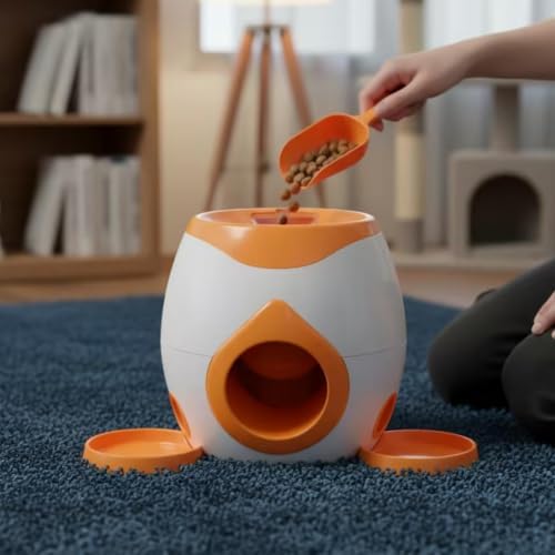 More Pet Toys Boredom Relief Treat Dispensing Toy, Style to 1, Orange
