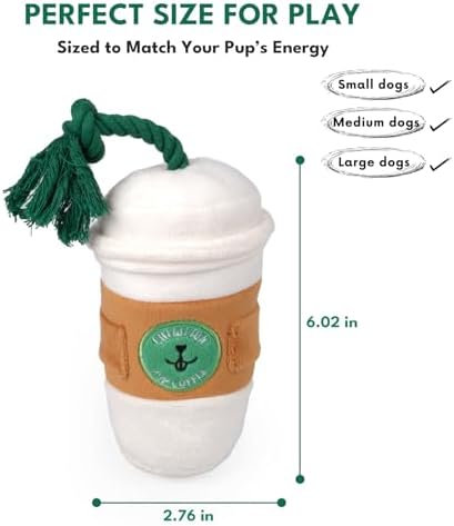 CHEWFFON Squeaky Dog Toy, Interactive Plush Tug & Treat Toy