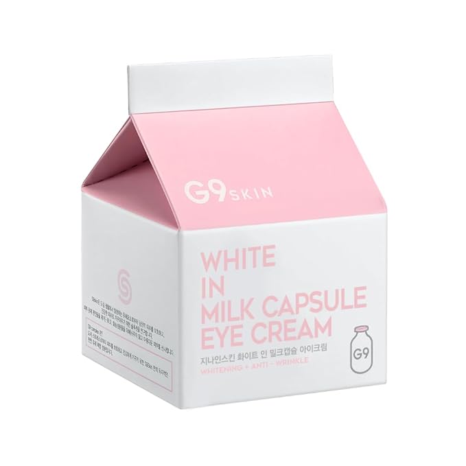 G9SKIN White In Milk Capsule Eye Cream 30g / 1.05 oz – Lightweight Daily Eye Care Cream for Dark circles and Tired-Looking Under Eye Area, Korean Milk Skincare