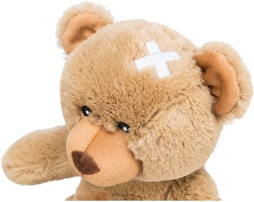 TRIXIE Be Eco Eddy The Teddy Plush Dog Toy for All Dogs, 9" Fun and Cuddly Squeaky Dog Toy, 98% Recycle Material