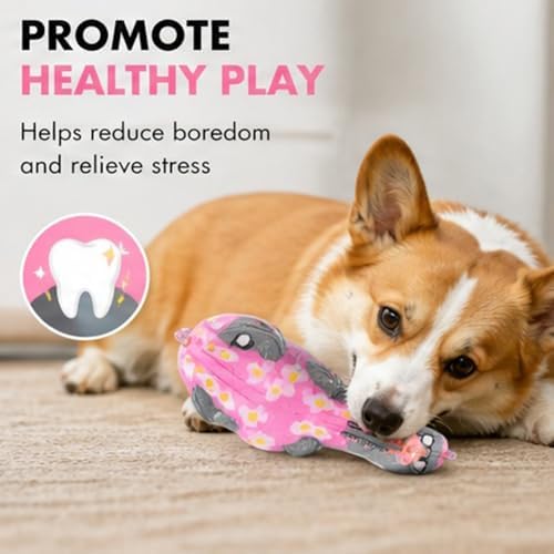 Molaxpet Squeaky Dog Toy Chicken Design with Funny Swimming Suit Chew Toy