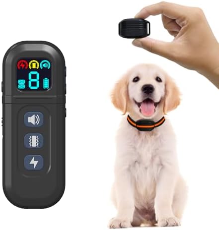 Shock Collar for Small Dogs, Electric Dog Training Collar with Remote,Tailored for 5-30lbs Small Dogs,3 Training Mode Beep, Vibration, Safe Shock(0-9) Waterproof, 1900ft Range (Black, Small)