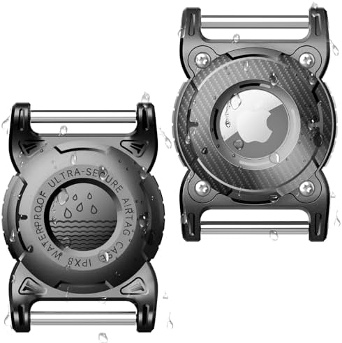 ONEONTA for Airtag Dog Collar Holder 2 Pack | Airtag Dog Waterproof - Airtag Holder for Dog Collar with Removable Metal Loop, Sturdy TPU,Lightweight,Compact Size,Fit 1" Width Collar,Airtag 1st,2nd Gen