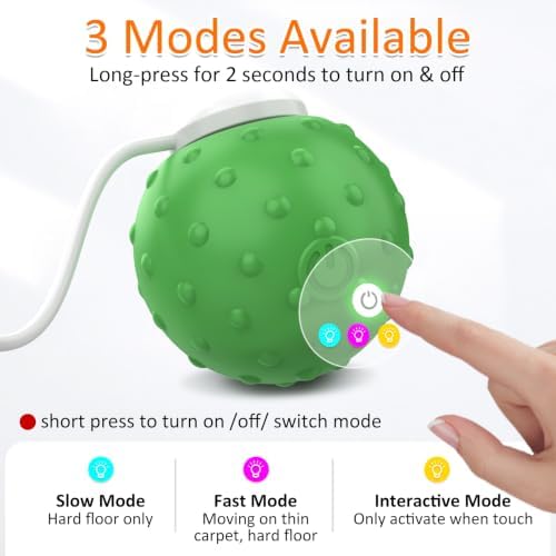 Interactive Cat Toy Ball,Fast Moving Cat Stimulation Toys For Indoor Cats