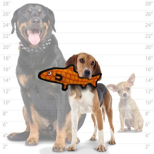 TUFFY® : 2 Pack Trout Dog Toy: Ultra Durable Plush Toy with Multiple Layers & Reinforced Seams, Washable and Floats, Original Construction