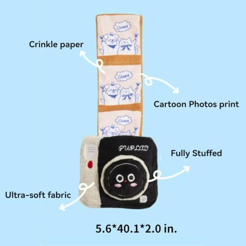 Dog Snuffle Sound Book Crinkle Hide Treat Puzzle (Instant Camera)