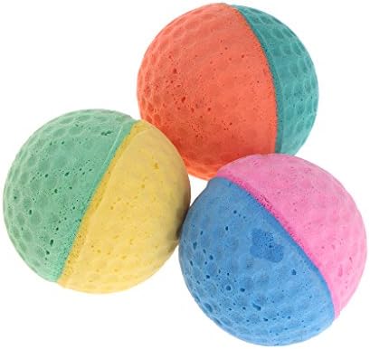 HAPIPET Tanqifo Foam/Sponge/Latex Ball Cat Toy - Best Interactive Dog & Cat Toys - 10 Pcs