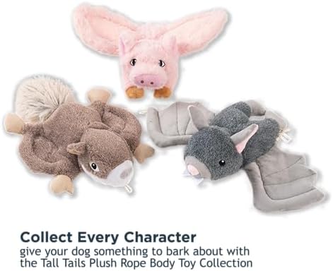 Tall Tails Fling and Fetch Plush Toy for Dogs, Pig