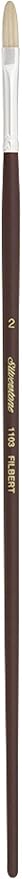 Silver Brush Limited 1103-2 Silverstone Filbert Paintbrush for Oil Painting, Size 2, Long Handle